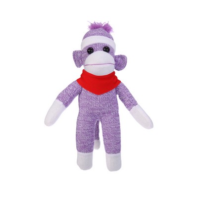 Purple Sock Monkey with Bandana