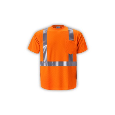 High Visibility Short Sleeve Birdseye T-shirt, Class 2, Orange