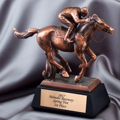 12 ½" Bronze Finish Jockey Trophy