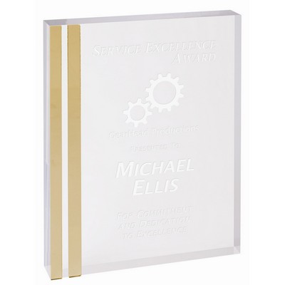 Rectangle Acrylic Award with Gold Edge (4" x 6")