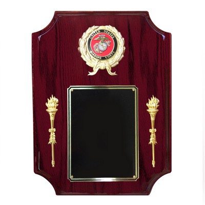 Piano Finish Rosewood Plaque w/Beveled Corners (9" x 12")