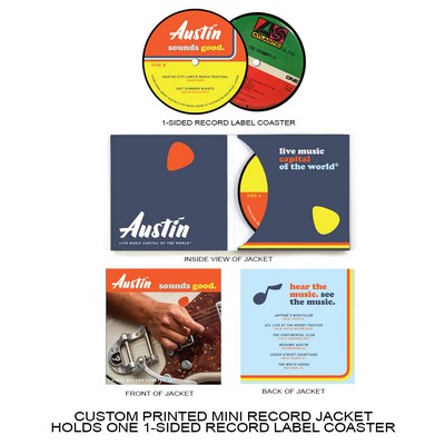 Single Sleeve - 1-Sided Record Label Coasters