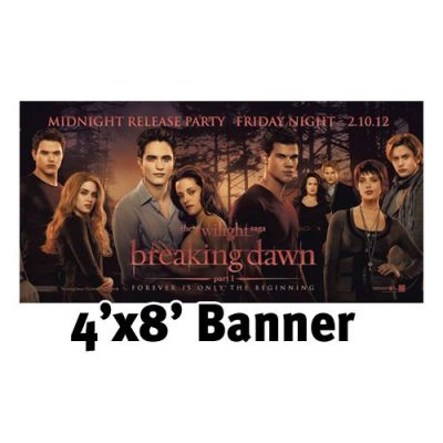 Custom Full Color Banner 4'x8' 24 HR.- 13 oz. Vinyl with grommets