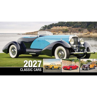 Classic Cars Desk Tent Calendar English