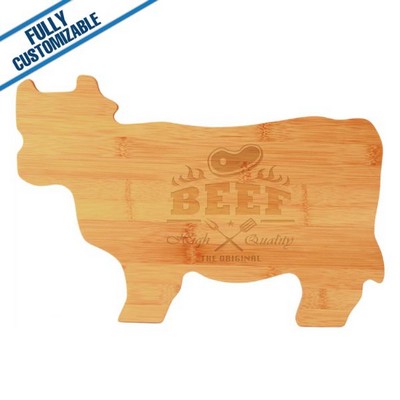 Cow Shaped Bamboo Cutting Board (14.75" x 9.75")