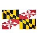 Maryland Indoor Parade Flag w/Pole Hem And Fringe (3'x5')