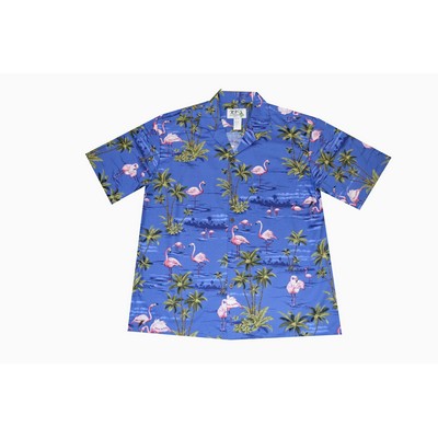 Royal Hawaiian Shirt (S - 3XL in-stock) - 100% Cotton Poplin Tropical Print w/ Coconut Buttons