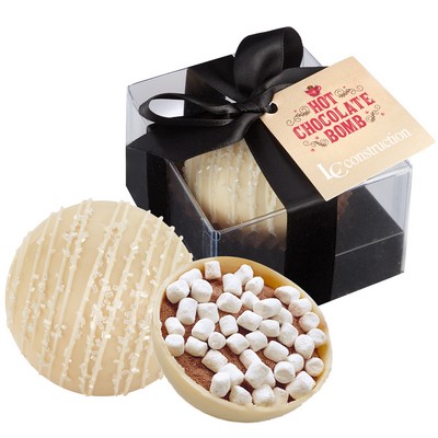 Mega Hot Chocolate Bomb Gift Box w/ Hang Tag - White Chocolate Crystal