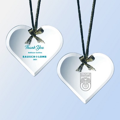 Jade Glass Heart Ornament