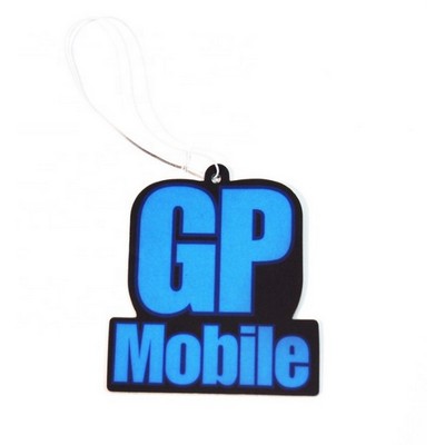 3.5" Die Cut Shape Custom Full Color Printed Air Freshener w/Juicy Peach Scent