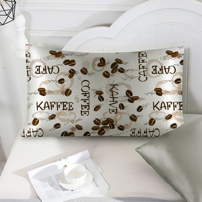 Full Printed 20 x 36" Premium Square Satin Silk Throw Pillowcase - Envelope Closure