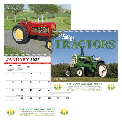 HotLine® Products Vintage Tractors Appointment Calendar - Spiral