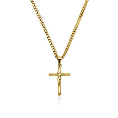 CJ Steelx Crucifix Cross Pendant - Gold