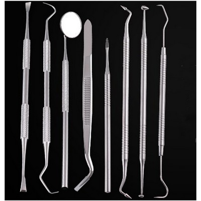 8pcs Stainless Steel Teeth Cleaning Tool Set
