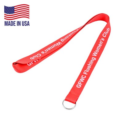 Polyester Lanyard 3/4" (20mm) w/ Keyring