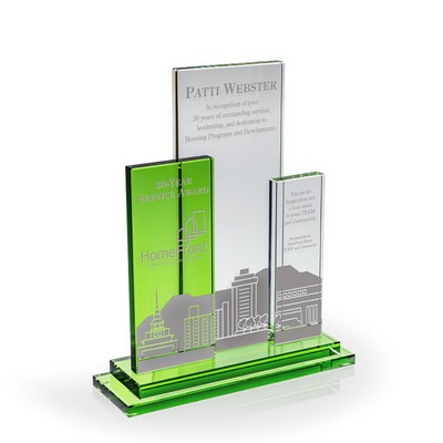 Mirador Green & Clear Crystal Award