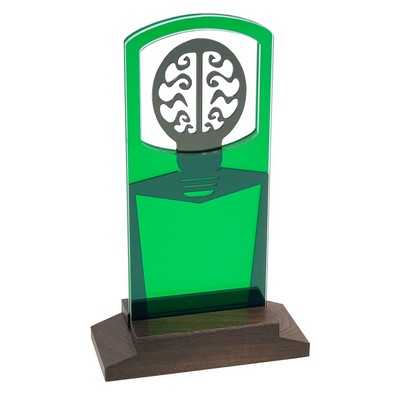 Brain Power Award Natural Wood Base