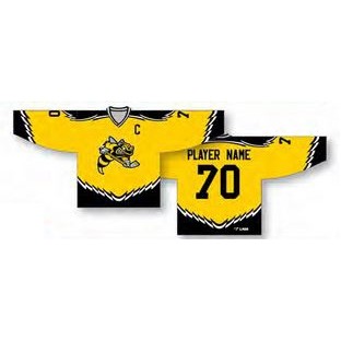 Classic Cut Hockey Jersey w/Jagged Lines Design