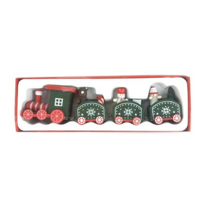 Green Train Christmas Party Home Train Decorations Table Top Figurines