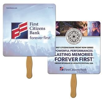 Square Sandwiched Fast Hand Fan Full Color