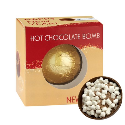 New Years Mega Hot Chocolate Bomb in Window Box - Dark Chocolate