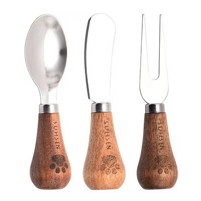 Cheese Knife Set with Clear Box