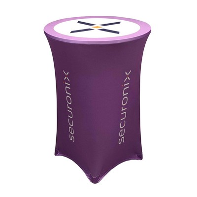 Custom Printed Spandex Stretch Table Cover For Cocktail Table w/Legs