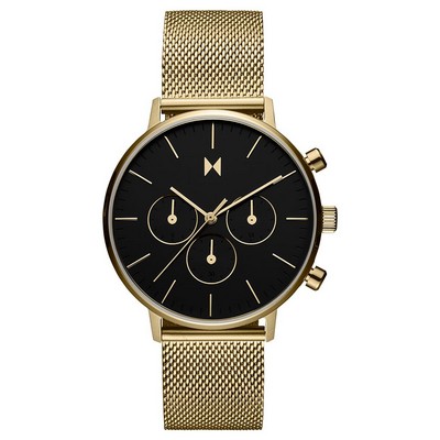 MVMT Legacy Traveler Men's Ionic Plated Gold Watch w/Bracelet