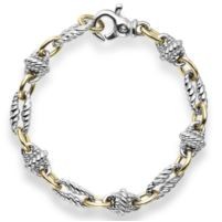 Jilco Inc. Sterling Silver & Yellow Gold Bracelet