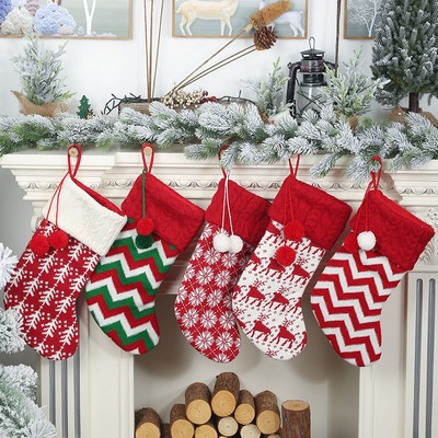 18" Classic Cable Knit Christmas Stocking for Mantel