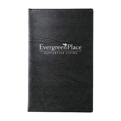 Black Vinyl Menu Cover With Logo (5.5" X 8.5")