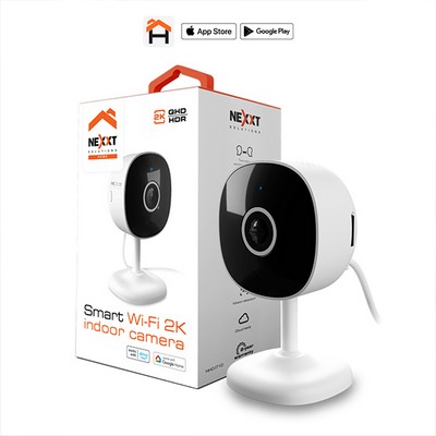 Nexxt Smart Home Indoor Camera 2K 2 Way Communication - White
