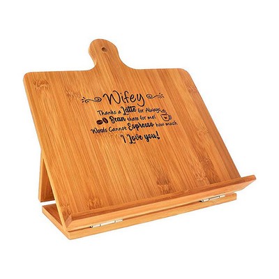 Bamboo Cookbook Stand & Recipe Holder