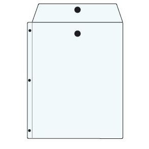 Transparent Pocket 3 Holes w/Flap & Velcro