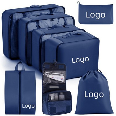 8-Piece Polyester Travel Packing Cube & Pouch Set