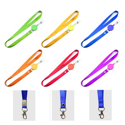 3/4" Lanyard with Retractable Reel