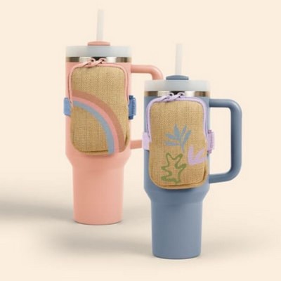 Small Burlap Neoprene Hydro Pouch