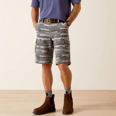 Ariat® Men's Gray Rebar® Made Tough™ Durastretch™ Cargo Short