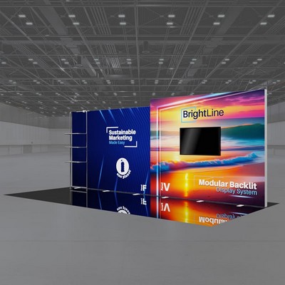 20' Light Box Kit w/BrightLine™ Panel F, Panel V, & Waterfall Shelves