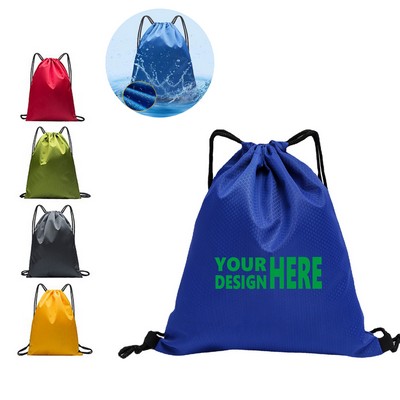 Oxford Cloth Drawstring Backpack Bag