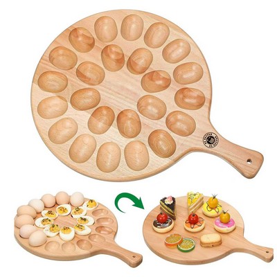 Wood Deviled Egg Tray