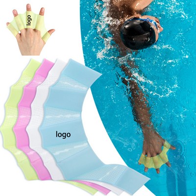 1 Pair Children Silicone Swimming Hand Fins