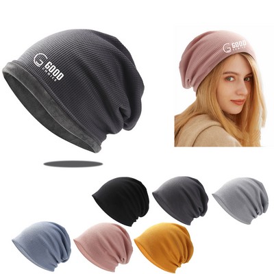 Rib Knit Slouch Beanie