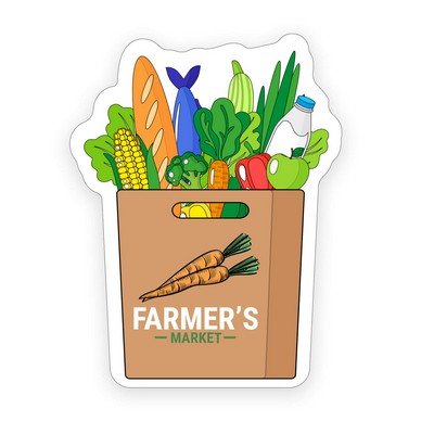 Grocery Bag Shaped NoteKeeper™ Magnet 20 Mil