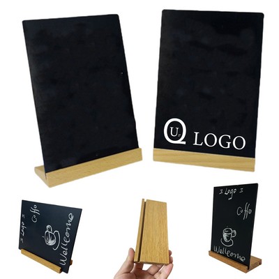 Tabletop Chalkboard W/ Detachable Teakwood Base