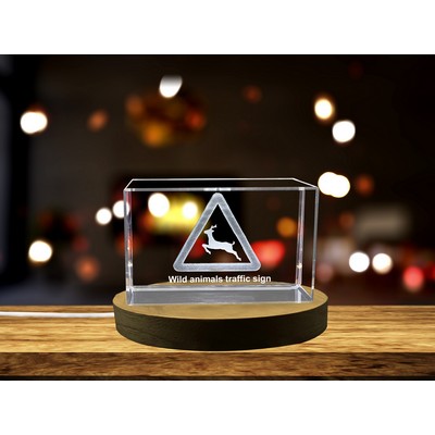 Guardians of the Wild Traffic Sign 3D Engraved Crystal Trophy Award