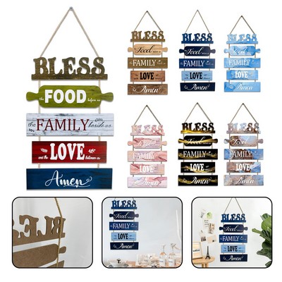 Wooden Board Wall Decor Hanging Sign
