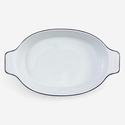 Made In 10 X 6.6 Oval Gratin Baking Dish, Porcelain - Blue