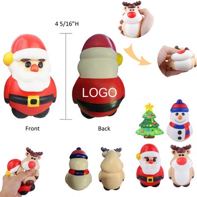 Christmas PU Foam Santa Xmas Tree Stress Relief Squeeze Toys