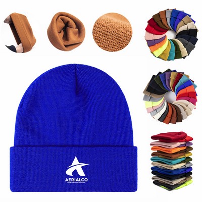 100% Acrylic Beanie Hats Custom Knitted Winter Hats